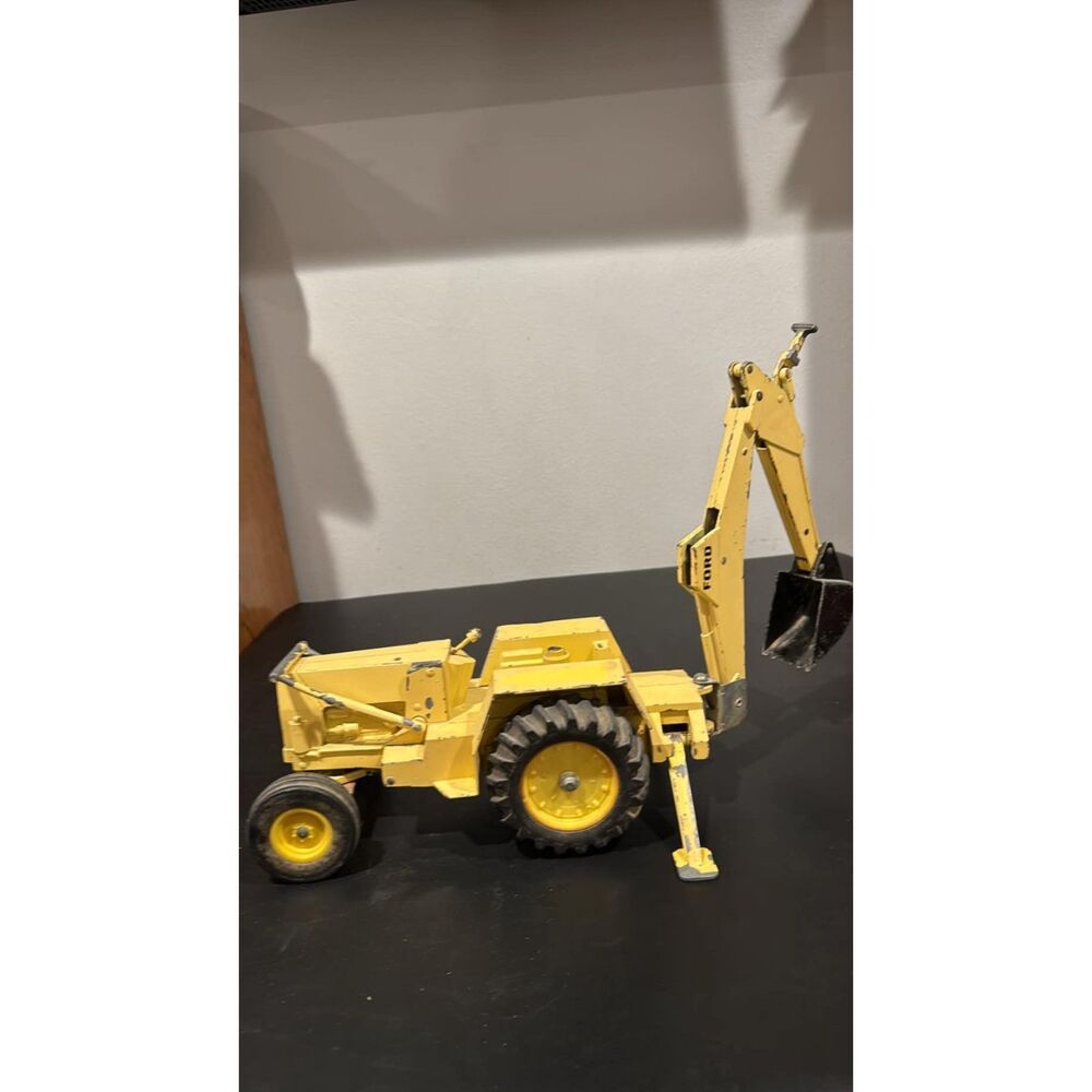 Vintage Toy Ford Tractor Ford Front End Loader Backhoe Die cast Metal